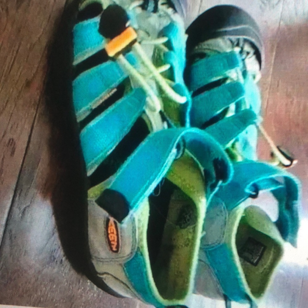 Keen Big Kids Newport waterproof sandals shoes Green Blue